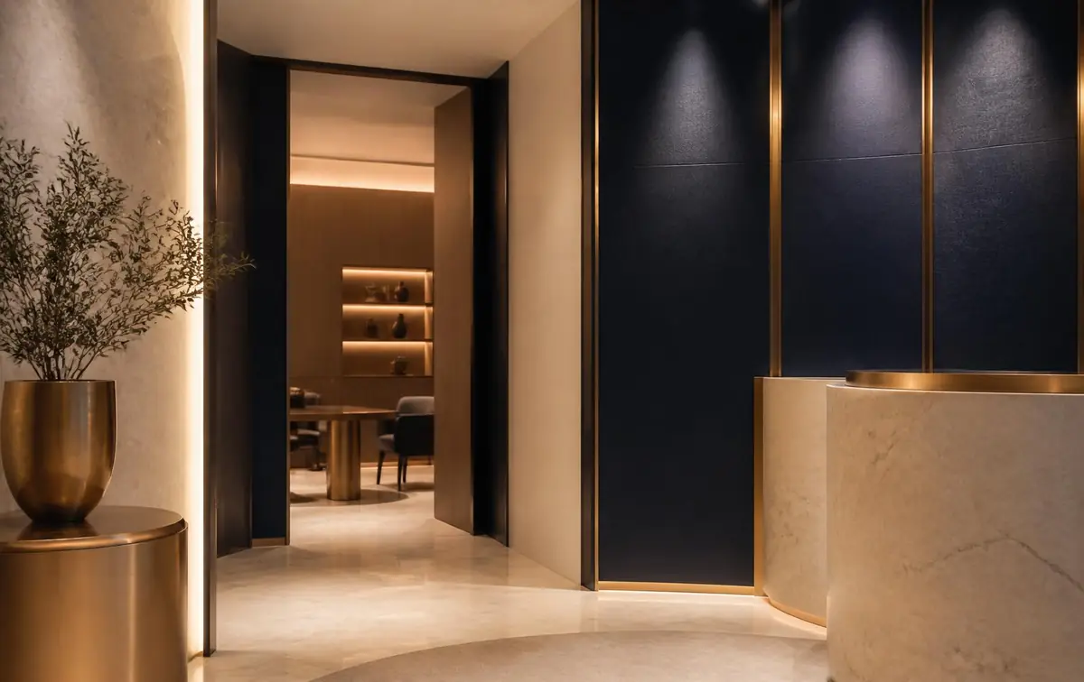 Interior of a modern private wealth boutique